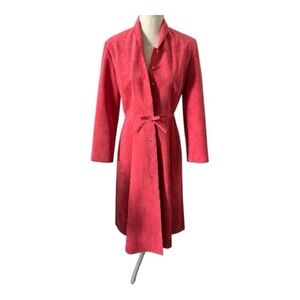 Clarissa Vintage Ultra Suede Alexandria Virginia in Coral Coat SZ 10-12